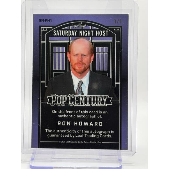 2025 Leaf Pop Century Ron Howard Saturday Night Host Red Scope Auto 1/1 SSP Opie - Picture 2 of 2